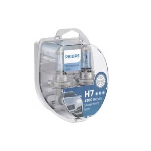 Philips H7 WhiteVision Ultra 12V 55W 4200 Kelvin Sharp White Look Halogen Bulb 12972WVUSM